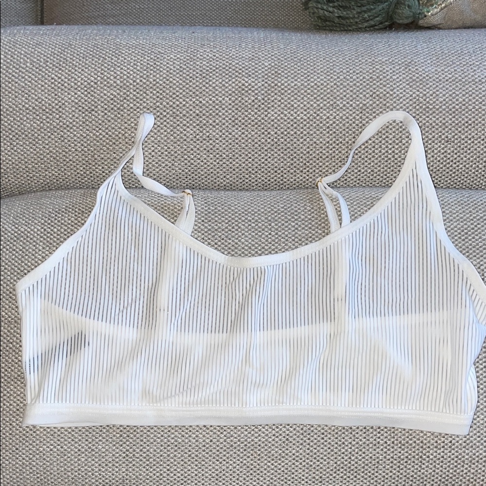 Summersalt Sheer White Feel Free Bralette